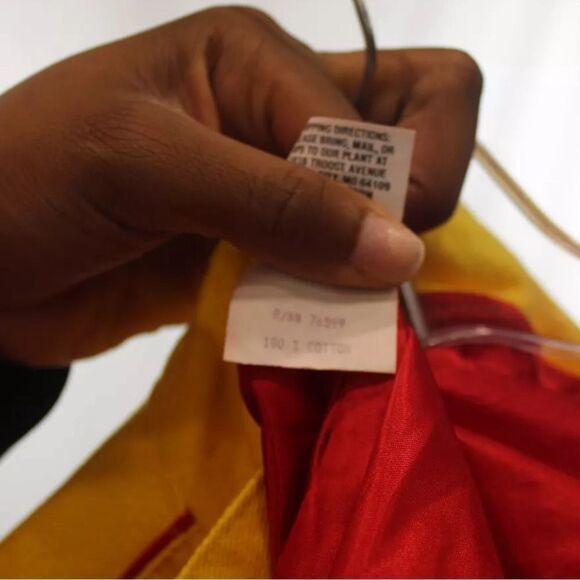 Jeff Hamilton Men's Vintage Red/Yellow M&Ms Graphic Racing Jacket sz L nascar - Picture 3 of 3